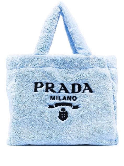 prada blue terry bag|Prada totes for women.